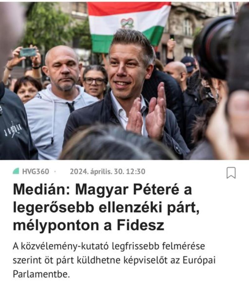 Ez nem fog tetszeni Orbánnak: Mélyponton a Fidesz, Magyar Péter Tisza Pártja a legerősebb ellenzéki erő 