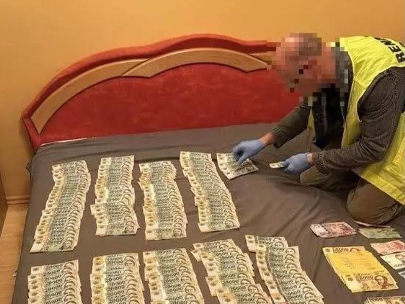 Így néz ki eszméletlenül sok pénz – Eredeti rendőrségi fotó egy rafinált pénzmosó széfjének tartalmáról 